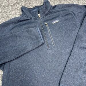 Patagonia Nena XL Blue Better Sweater 1/4 Zip Fleece L/S Pullover